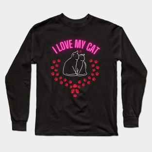 I love my cat. He is my best friend. Long Sleeve T-Shirt